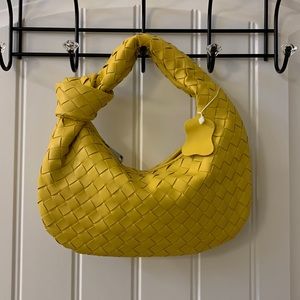 Banana Yellow Woven Mini Jodi Bag
